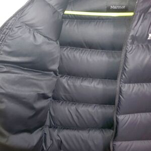 Boys Marmot Down puffer with hood.